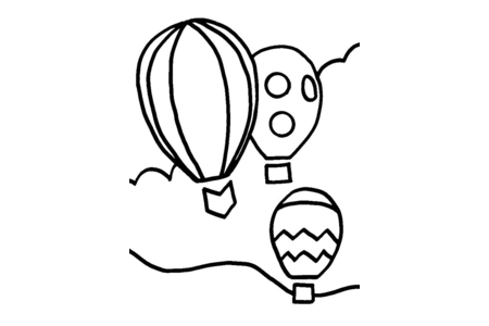 Coloriage Montgolfière 02 – 10doigts.fr